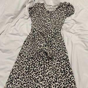 Long animal print dress